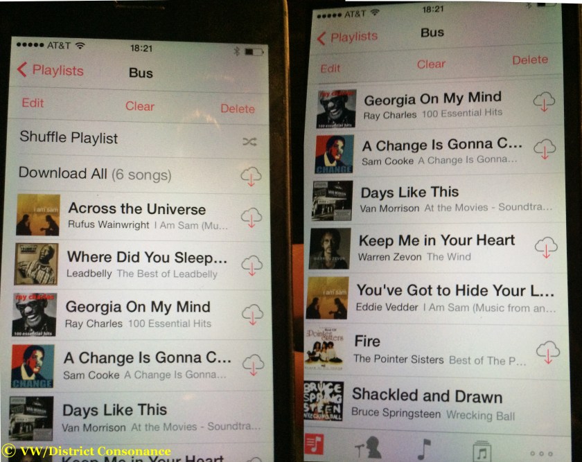 Steve's playlist includes Rufus Wainwright, Ray Charles, Leadbelly, Sam Cooke, and Springsteen.